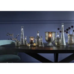 Vase en verre gris 11.5x11.5x16 cm