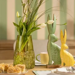 Vase en verre Motif floral en relief