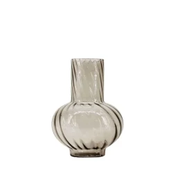 Vase en verre strié 25cm, Mojo