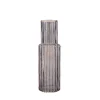 Vase en verre strié h25cm, Augustin