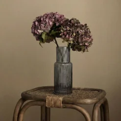 Vase en verre strié h25cm, Augustin