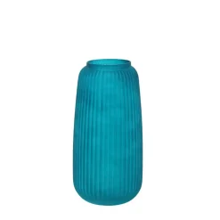 Vase en verre strié 30x15cm, Tanis