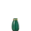 Vase en verre vert 18x18x28 cm