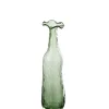 Vase en verre vert 9.5x9.5x33 cm