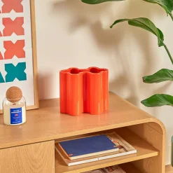 Vase Flow orange H17,2cm - Atmosphera