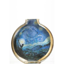 Vase les chartistes en céramique multicolore 24.5x5x25 cm