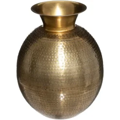 Vase Oasis - métal martelé - doré H40 cm - Atmosphera