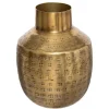 Vase Oasis - métal martelé - doré H15 cm - Multicolore- Atmosphera