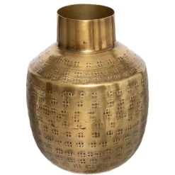 Vase Oasis - métal martelé - doré H15 cm - Multicolore- Atmosphera