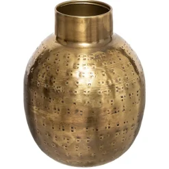 Vase Oasis - métal martelé - doré H15 cm - Multicolore- Atmosphera