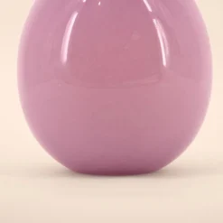 Vase ondulé en verre opaque rose 22cm