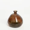 Vase organic verre recyclé marron L.18 x H.18cm JBY Creation