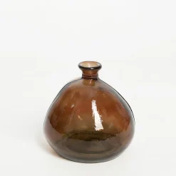 Vase organic verre recyclé marron L.18 x H.18cm JBY Creation