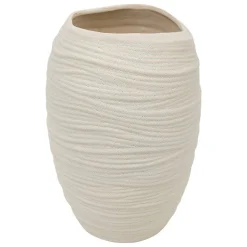 Vase Prudi blanc H31,5cm - Atmosphera