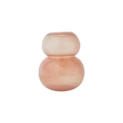 Vase rouge en verre L19,5xH23cm
