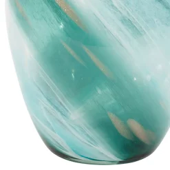 Vase Sablon vert verre 16x16x32cm