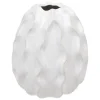 Vase Sandri blanc H17cm - Atmosphera