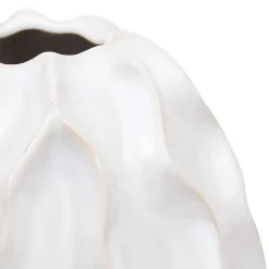Vase Sandri blanc H17cm - Atmosphera