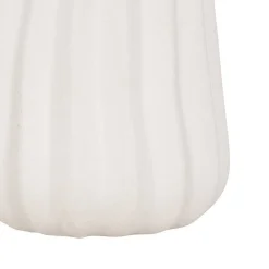 Vase strié Fernan céramique blanc H30cm - Atmosphera