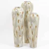 Vase Titiana blanc métal 71x23x23cm