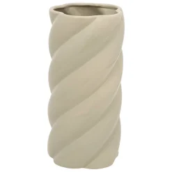 Vase torsadé Coby céramique vert clair H25,5cm - Atmosphera