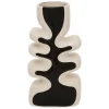 Vase vague Twis céramique noir & blanc H28cm - Atmosphera