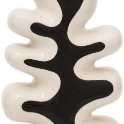 Vase vague Twis céramique noir & blanc H28cm - Atmosphera