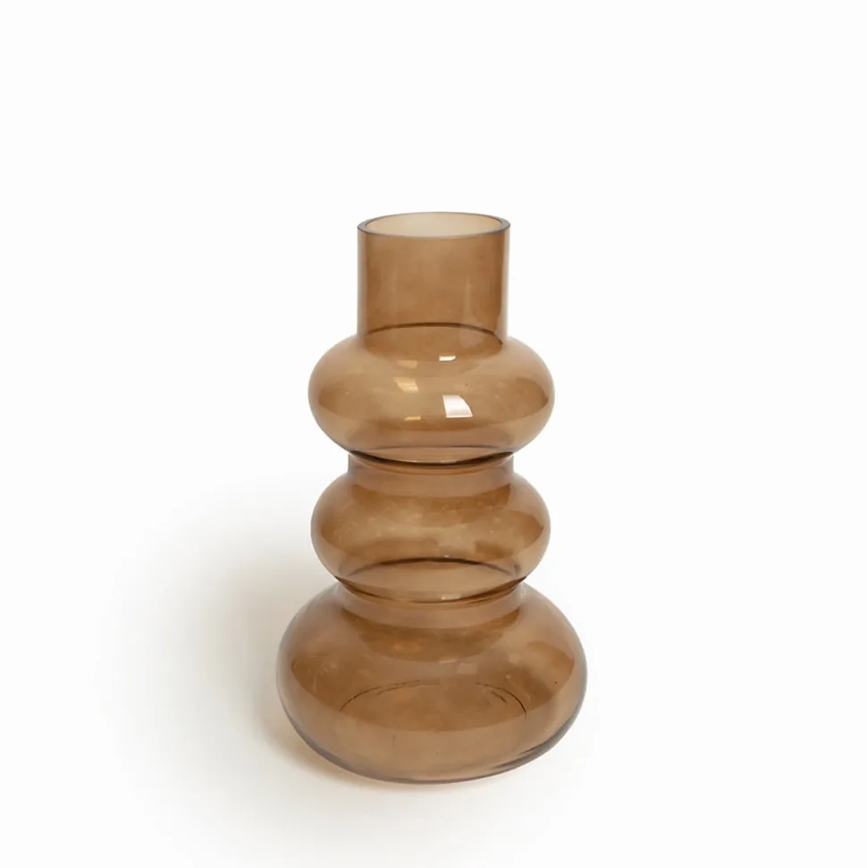 Vase verre Elixir coloris marron camel Ø18 x H.29,5cm JBY creation