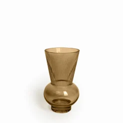 Vase verre Thelma coloris marron curry Ø13,7 x H.26,6cm JBY creation