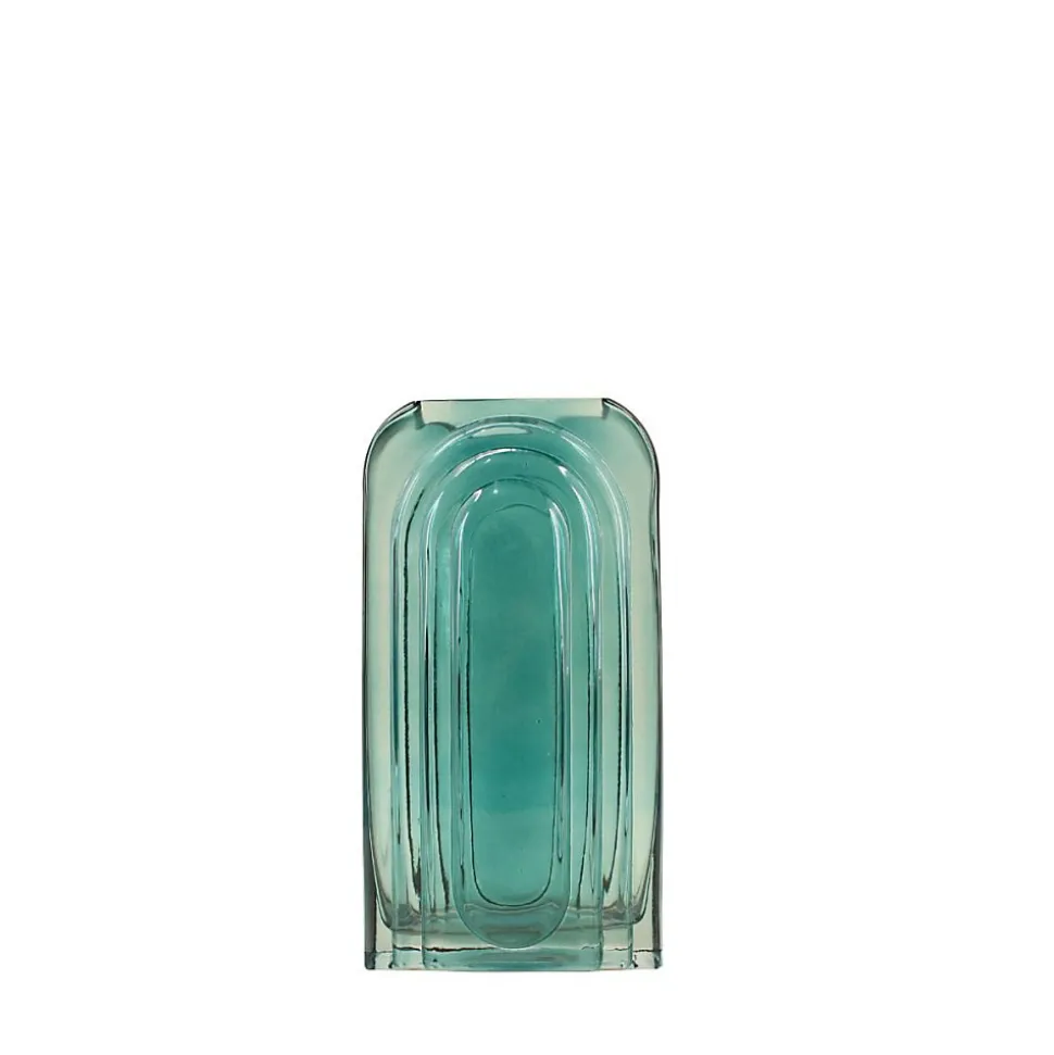 Vase verre vintage géométrique h28cm