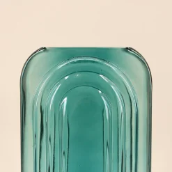 Vase verre vintage géométrique h28cm
