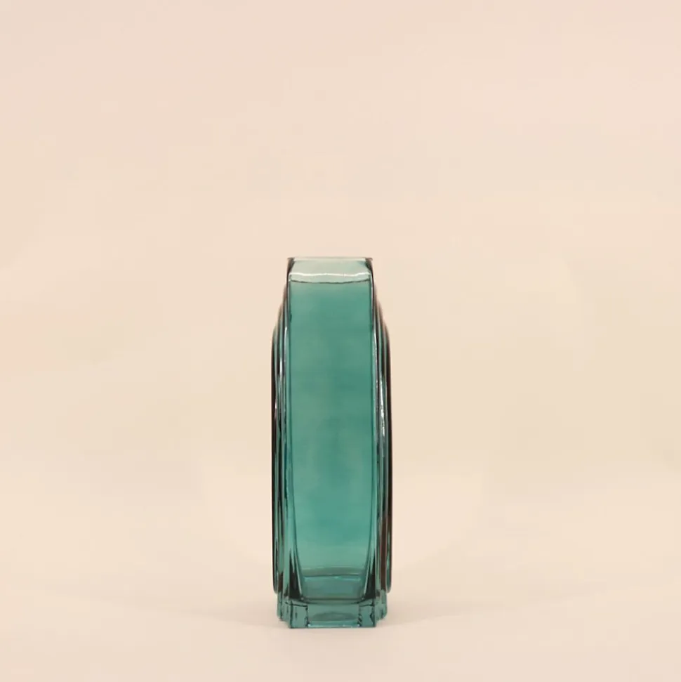 Vase verre vintage géométrique h28cm