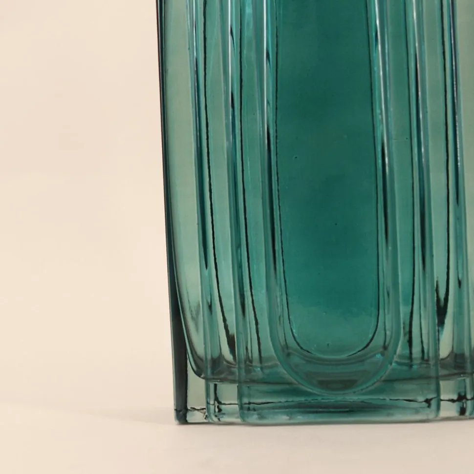 Vase verre vintage géométrique h28cm
