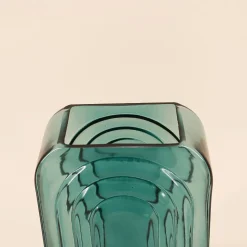 Vase verre vintage géométrique h28cm