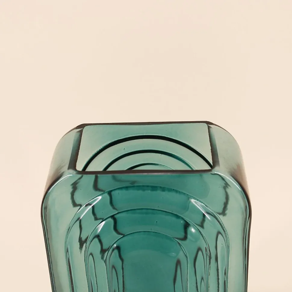 Vase verre vintage géométrique h28cm