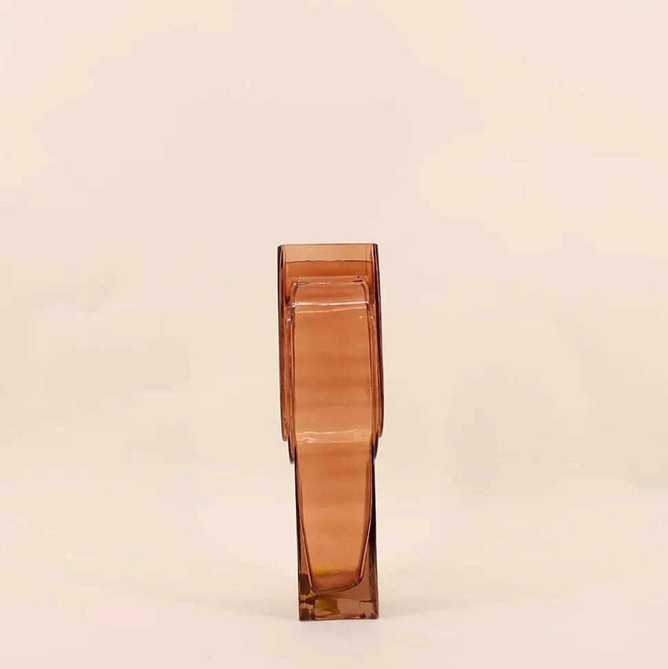 Vase verre vintage géométrique h34cm