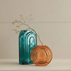 Vase verre vintage géométrique h28cm