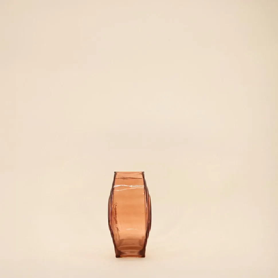 Vase verre vintage géométrique h19cm