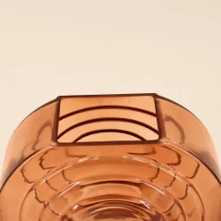 Vase verre vintage géométrique h19cm