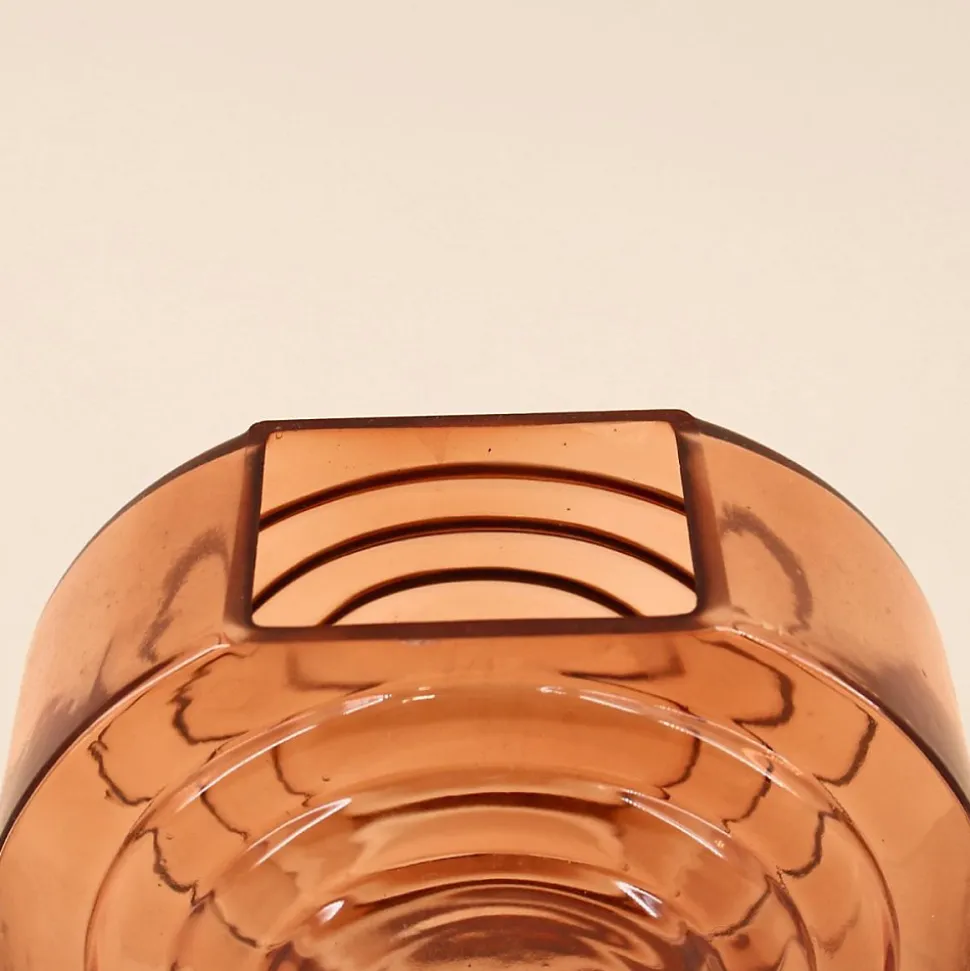 Vase verre vintage géométrique h19cm
