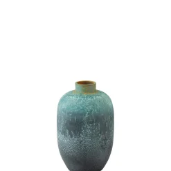 Vase vintage en céramique bleu 33.5x33.5x50.5 cm