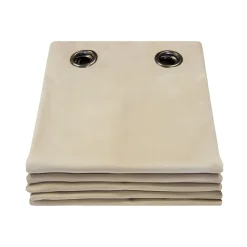 Venise - Rideau phonique Velours Oeillets Beige MC15 130 x 260 (LxH)