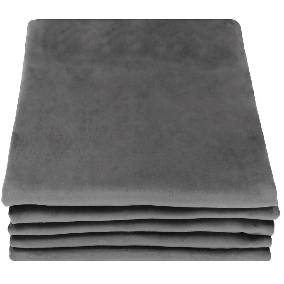 Venise - Rideau phonique Velours Galon fronceur Gris MC09 130 x 260 (LxH)