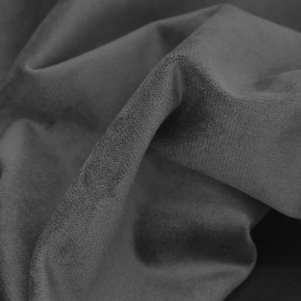 Venise - Rideau phonique Velours Galon fronceur Gris MC09 130 x 260 (LxH)