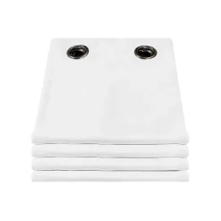 Venise - Rideau phonique Velours Oeillets Blanc MC720 130 x 260 (LxH)