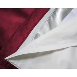 Venise - Rideau phonique Velours Oeillets Rouge MC214 130 x 260 (LxH)