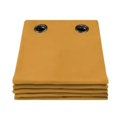 Venise - Rideau phonique Velours Oeillets Jaune MC215 130 x 260 (LxH)