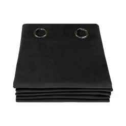 Venise - Rideau phonique Velours Oeillets Noir MC710 130 x 260 (LxH)