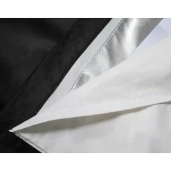 Venise - Rideau phonique Velours Oeillets Noir MC710 130 x 260 (LxH)
