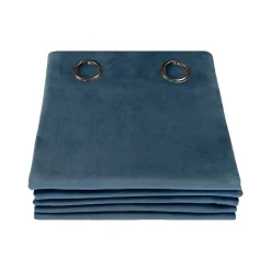 Venise - Rideau phonique Velours Oeillets Bleu MC56 130 x 260 (LxH)